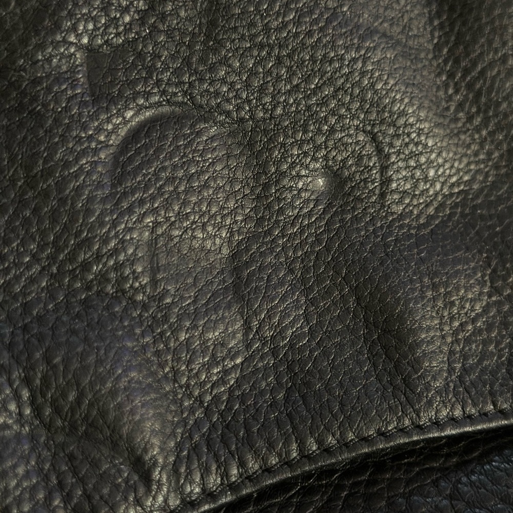 Michael Kors Black Leather Shoulder Bag with Gold Tone Accents - Picture 10 of 14